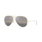 Ray Ban Aviator large metal Legend gold polar clear gradient dark grey