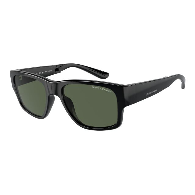 Armani Exchange Shiny Black Dark Green Polar (56) 0AX4141SU