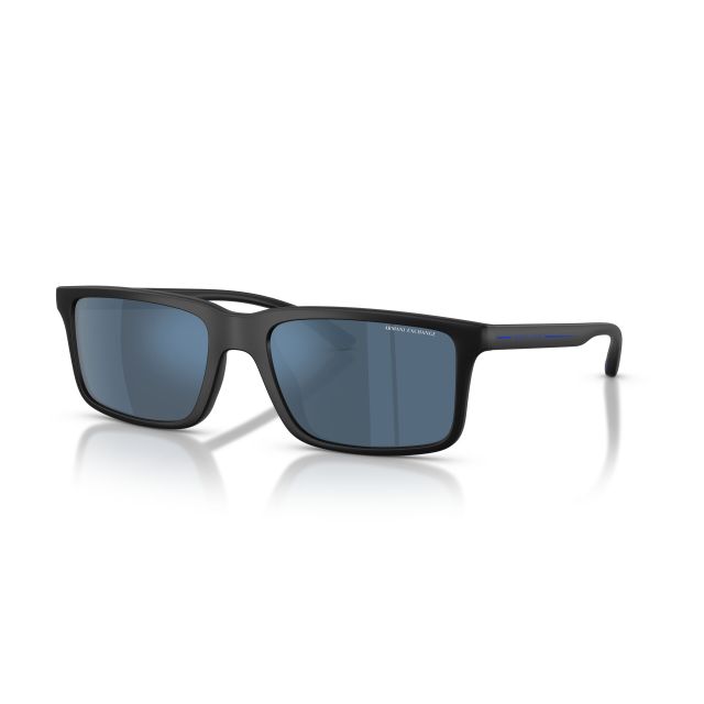 Armani Matte Black Dark Blue Mirror Blue (57) 0AX4157SU