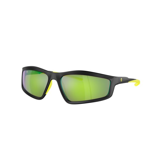 Ferrari Scuderia Matte Black Lime Mirror Green (64) 0FZ6007U