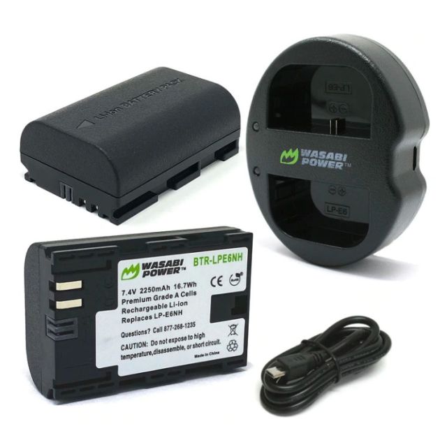 2 Baterías y Cargador Wasabi Power Canon LP-E6NH