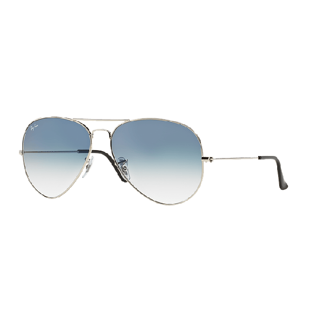 Ray-Ban Aviador Gradient Plateado con Cristal Azul 1